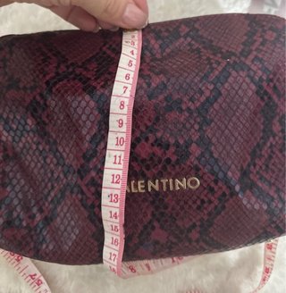 Borsa Valentino stampa pitone bordeaux