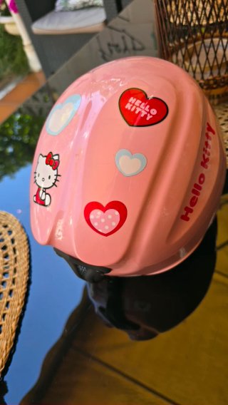 Casco de esquí rosa Hello Kitty