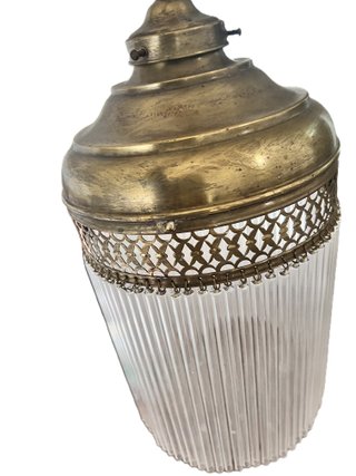 Lámpara colgante cristal antigua