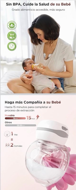 Haokoo Sacaleches Eléctrico Manos Libres Portátil