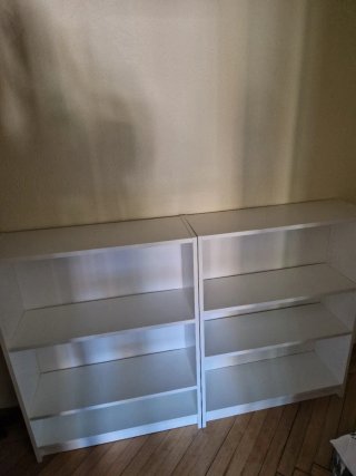 Ikea Billy Lote 2 Estanterías Bajas Blancas