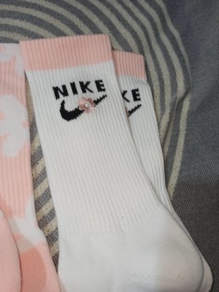 3 Pares Calcetines Nike Blanco y Rosa 38/42