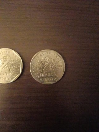 2 Monedas 2 Francos 1980