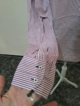 Camisa Tommy Hilfiger Mujer Rayas Rojas y Blancas
