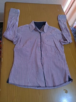 Camisa Tommy Hilfiger Mujer Rayas Rojas y Blancas