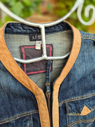 Chaqueta Armani Jeans Denim Marrón Azul