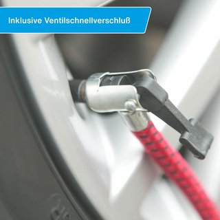 Cartrend bomba pie con manómetro y adaptadores