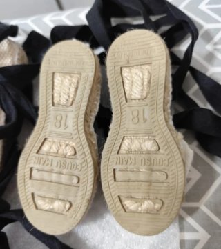 Espardeñas varias tallas beige y negro