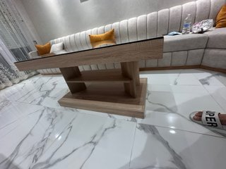 Mesa de centro madera y cristal