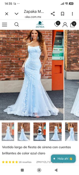 Vestido fiesta/graduación/bodas azul
