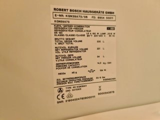 Nevera Bosch A+