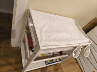Cambiador bebé madera blanco
