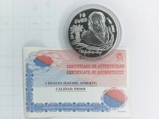 Moneda 10€ Rafael Alberti 2002