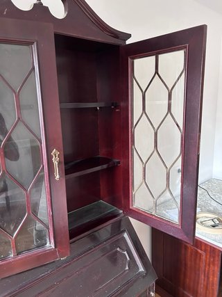 Escritorio Secreter Madera y Cristal