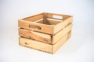 Caja de madera rústica