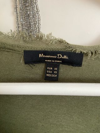 Camiseta Massimo Dutti verde anudada