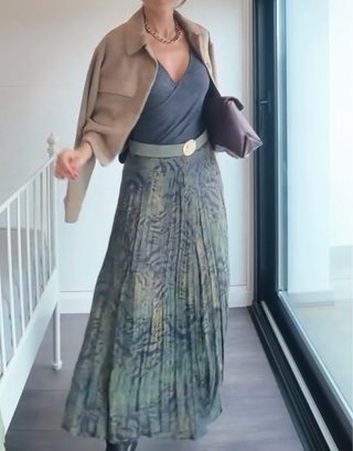 Falda midi Zara estampado animal