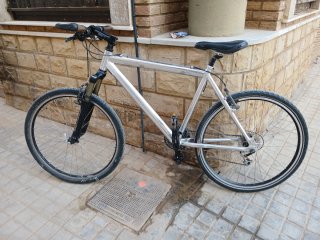 Bicicleta Plateada ligera