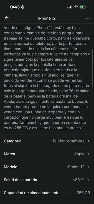 iPhone 12 Negro