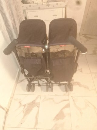 Carrito Gemelar Maclaren Negro