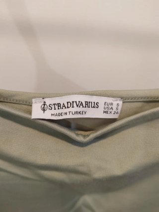 Top corto Stradivarius donna S verde