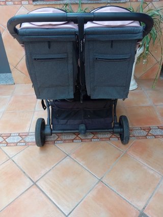 Carro gemelar Casualplay rosa