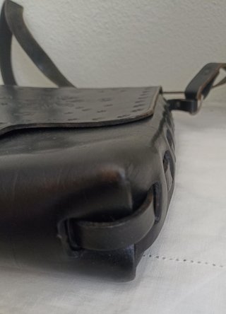 Bolso de cuero vintage negro