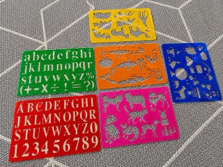Conjunto 6 Réguas Desenho Letras e Números