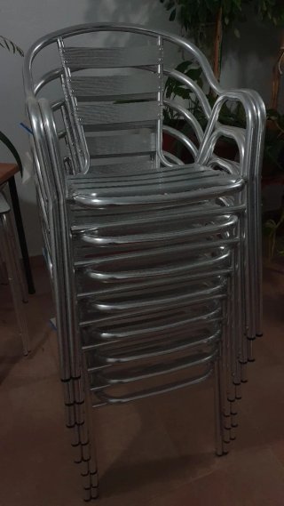 Sillas terraza aluminio doble tubo