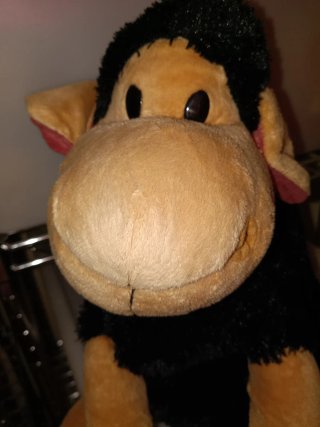 Peluche Mono Negro y Beige