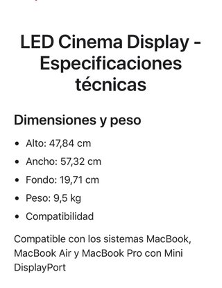 Apple Cinema Display A1267 24” 2008