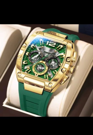 Reloj Poseidon Cronógrafo Dorado y Marrón