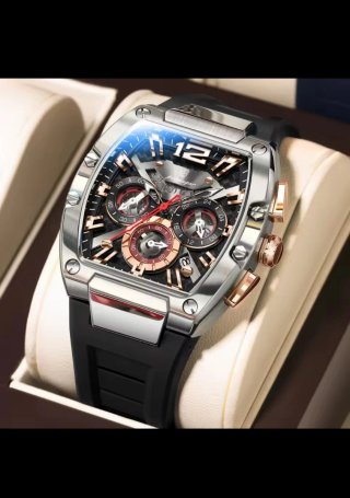 Reloj Poseidon Cronógrafo Dorado y Marrón