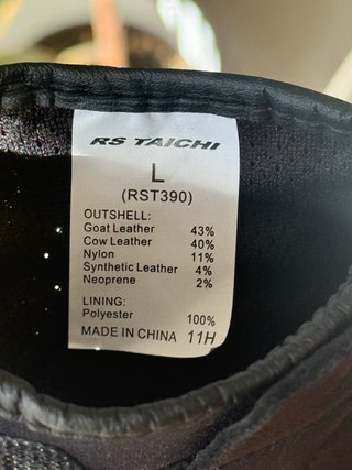 Guantes moto piel TAICHI Talla L (Nuevos)