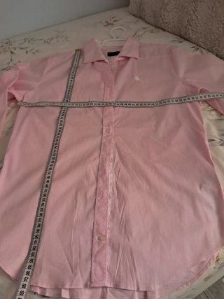 Camisa Piel de Toro rosa y blanca Talla L