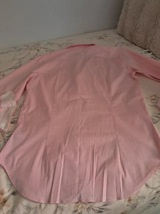 Camisa Piel de Toro rosa y blanca Talla L