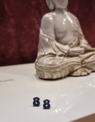 Pendientes Tous Osito Azul Plata