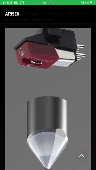 Cápsula Audio-Technica AT-VM95E Aguja Elíptica