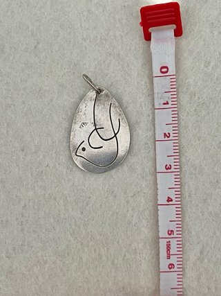 Colgante plata diseño pájaro