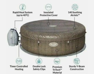 Jacuzzi gonfiabile Bestway Sant Moritz per 6 persone