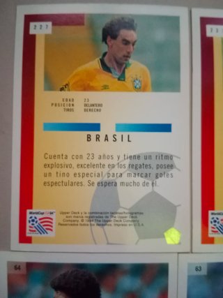 Colección Upper Deck Mundial 1994 (BRASIL)