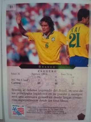 Colección Upper Deck Mundial 1994 (BRASIL)