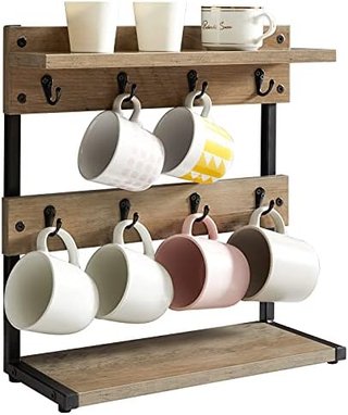 Organizador de Tazas Vintage en Forma de L