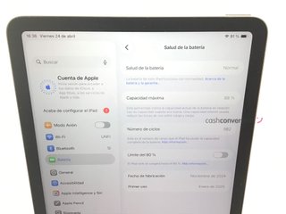 ipad apple ipad air m2 (wi-fi) (a2902) (11,0) 256gb (6th generacion)