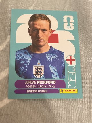 Cromo Jordan Pickford Panini Mundial 2026