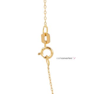 cadena oro 18k con piedra con diamante 22cm