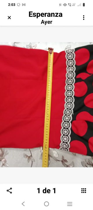 Traje de flamenca rojo y negro