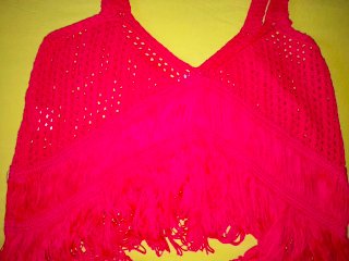 Top Crochet Rosa Fucsia con Flecos