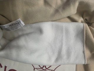 Sudadera Bershka Oversize Beige y Blanca Talla M
