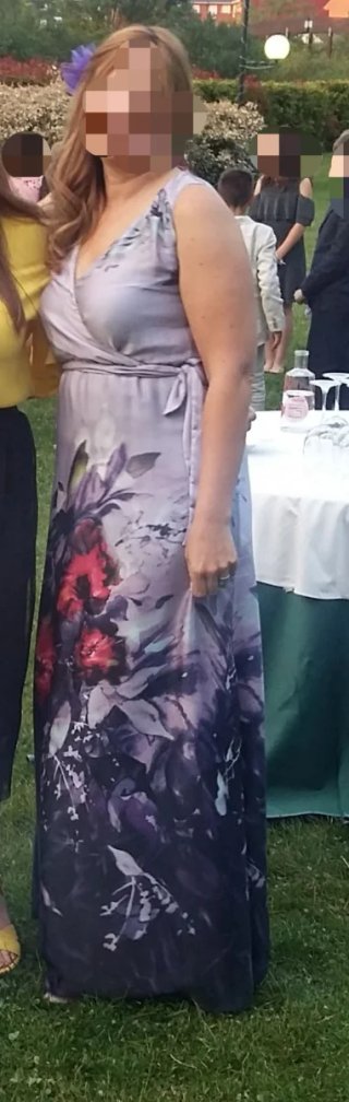 Vestido largo floral invitada MANGO